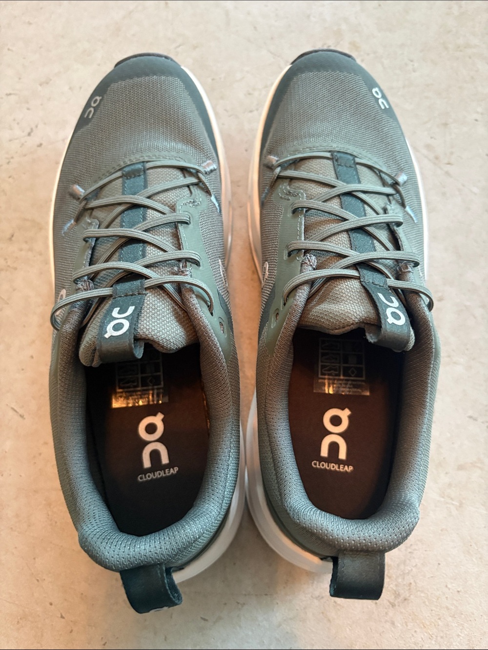 On Running Men’s Olive Green Cloudleap Sneakers
